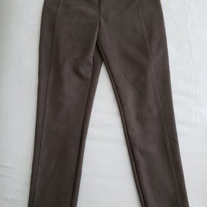 Ivanka Trump Grey Suede Straight Leg Pants